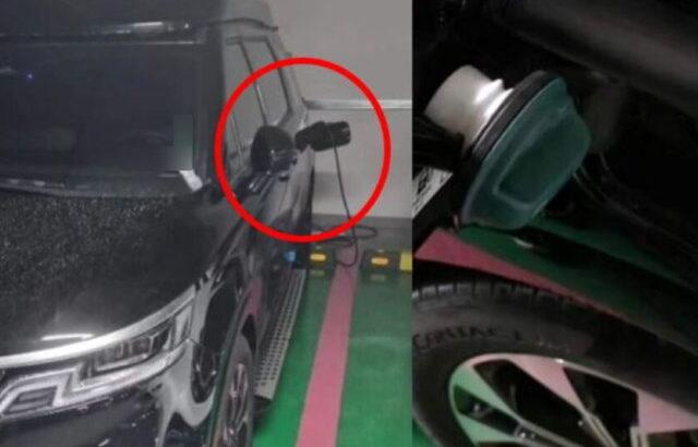 韓国、ガソリン車に充電プラグを刺す違法駐車問題