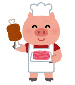 鶏肉→タンパク質豊富　豚肉→ビタミンB豊富