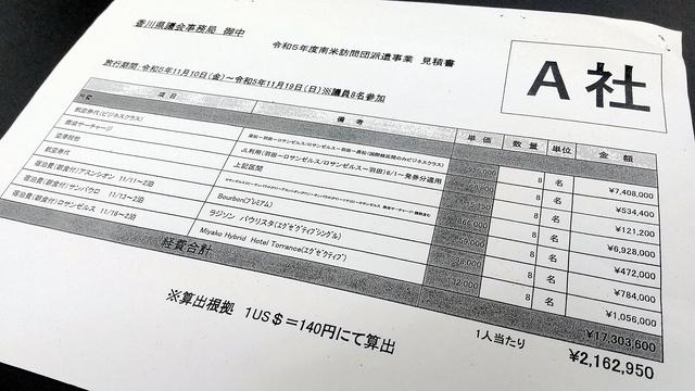 【驚愕】これはヤバい⁉豪華すぎる香川県議の海外視察が露呈…衝撃の金額…Σ(ﾟДﾟ；≡；ﾟдﾟ)