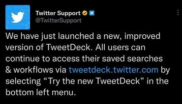 悲報TweetDeck今後30日でBlue(課金ユーザー)限定のサービスに移行  MarinDeckとTweetenも終わりそう