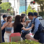 【動画】中国人の女が、日本の警察をボコボコに蹴る様子がツイッターで話題