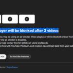 YouTube広告ブロッカー使用ユーザーに新たな警告開始動画視聴が不可に