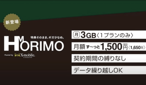 【朗報】ホリエモン、月3GBで1,650円の「HORIMO」を8月18日から提供開始へ