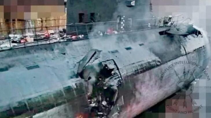 ウクライナ攻撃で大破・炎上した潜水艦、状況明らかに