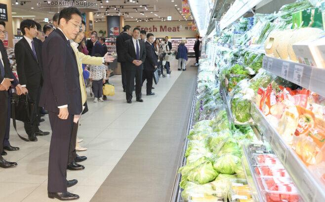 「野菜や肉の価格上昇に歯止めを」- 岸田首相がスーパー視察で思い切った対策を表明