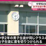 【衝撃】恐怖の校内事件！中2女子が同級生男子をナイフで襲撃…一体何が…