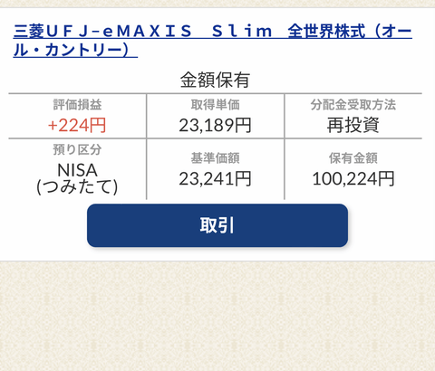 【画像】ワイ貧困、新NISAのためにアコムで金を借りるも増えなさすぎて咽び泣く