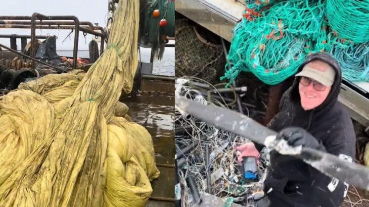 中国のスパイ偵察気球か、漁師ら公開