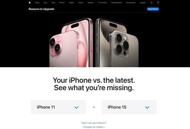 Apple｢古いiPhone使ってるヤツは最新に買い換えろ｣ iPhone11/12シリーズから15シリーズに買い替え促すページを公開