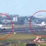 インドの空港、離陸・着陸する2機が同時進行する事故