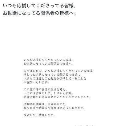 フワちゃん､芸能活動休止