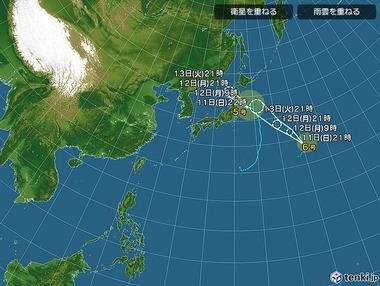 【悲報】台風5号に続いて台風6号も東北に上陸しそう