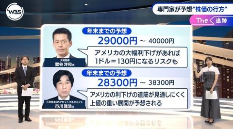 【画像あり】株式専門家「年末までに日経平均は29000～40000になる」