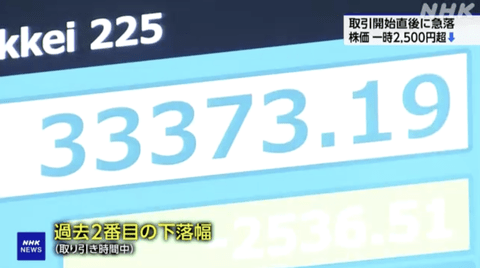 【爆笑】日経平均、大暴落で売買停止