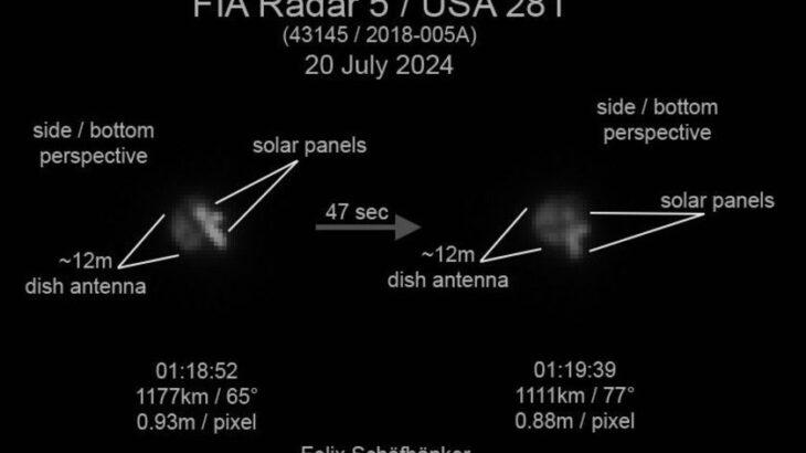 アマチュア天体写真家、アメリカの極秘軍事衛星撮影