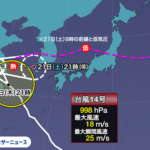 台風14号の進路､おかしい