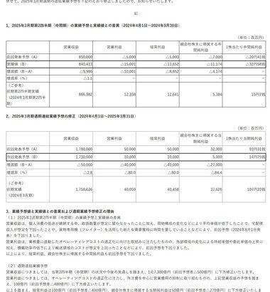 ヤマトHDの4～9月期決算､111億円の赤字 ネット通販の荷物量伸び悩む＆単価が想定下回る