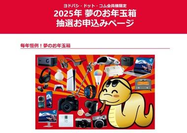 ヨドバシカメラ､2025年福袋｢夢のお年玉箱2025｣のラインアップ公開 ブルーレイレコーダーの夢は消滅