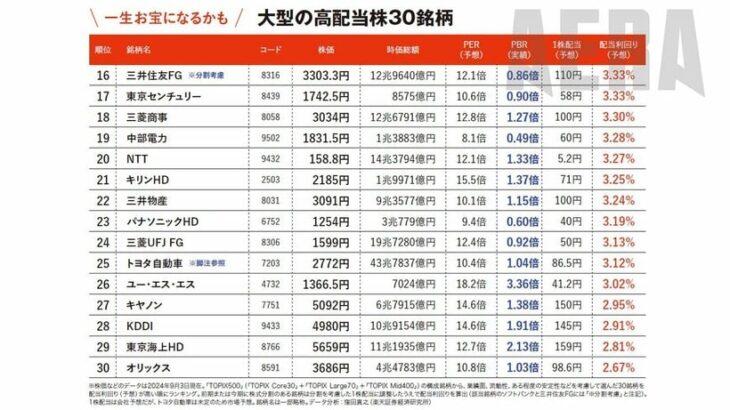 株のプロ「新NISAで買うべきお宝級の高配当日本株を30銘柄紹介するぞ！」