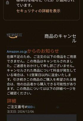 Amazonブラックフライデーで電子レンジ買ったんやけどさ在庫ないとか言われてキャンセルされた