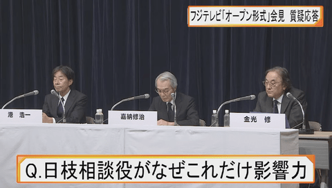 【朗報】フジテレビの記者会見で印象が良くなった奴めっちゃ増えた模様