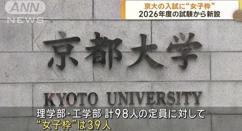 【差別】日本の難関国立大学、続々と「女子枠」を導入し始めてしまう…