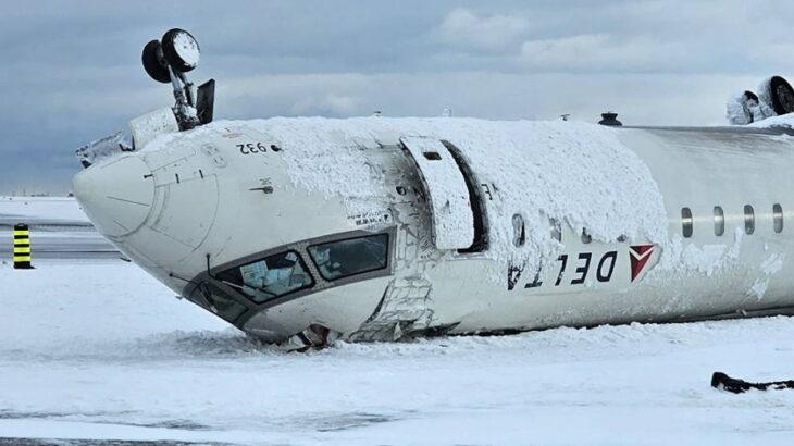 着陸に失敗し横転した旅客機、一人当たり3万ドルの保証金