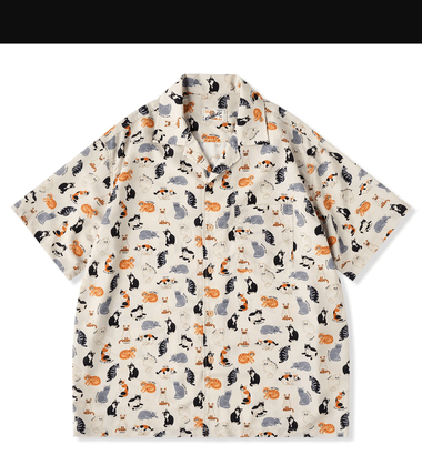 【画像】酔った勢いで猫のアロハシャツ買っちったｗｗｗｗｗｗｗｗｗｗｗｗ