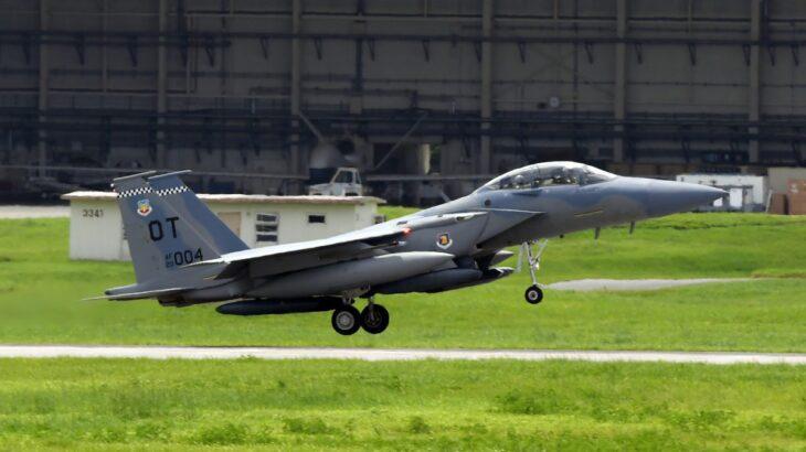 【沖縄】米軍Ｆ15ＥＸが嘉手納に初飛来　近く配備予定の最新機