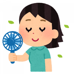 女って本当扇風機持ち歩いてんな