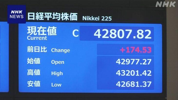【日経平均株価 】一時500円以上値上がり FRBが利下げで景気下支えの観測