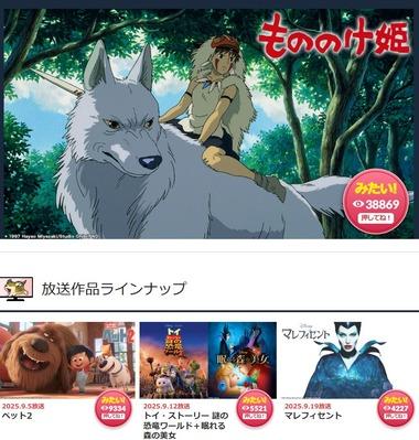 金曜ロードショー｢もののけ姫｣やけどみるんか？