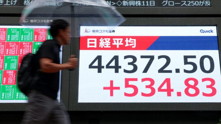 日経平均、4万4372円　連日の最高値更新