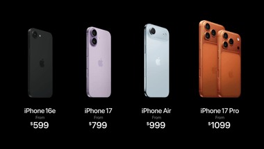 Apple､｢iPhone 17/17 Pro/17 ProMax｣と｢iPhone Air｣を発表 無印もついに最大120HzのProMotionに対応