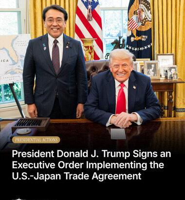 【速報】トランプ大統領､日米関税交渉での合意を履行する大統領令に署名 自動車関税は15%に引き下げ