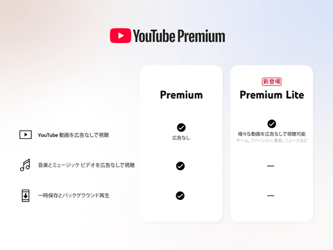 【朗報】YouTube、全部じゃないけど広告が減る新プラン「Premium Lite」の提供開始