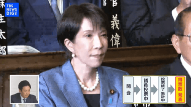 自民党の高市早苗総裁が104代首相に 衆院では1回目の投票で過半数獲得
