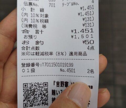 久しぶりに吉野家行ったら牛丼のセットで1500円くらい取られたわ