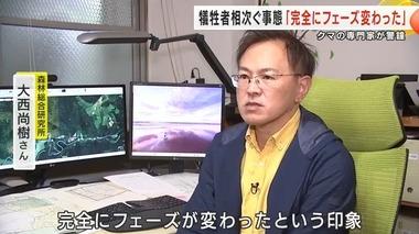 【悲報】クマの専門家が警鐘｢完全にフェーズ変わった｣｢意外と簡単に人間は倒せると覚えると食べるために狙うという発想になる｣