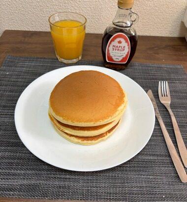 【朗報】パンケーキ、無事焼ける