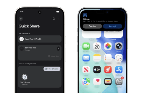【朗報】Androidの「Quick Share」が「AirDrop」に対応。ついにiPhoneとのファイルのやりとりが可能に