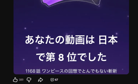 【悲報】ワンピ批判コンテンツ、ガチで覇権ｗ批判動画が日本で8位ｗｗ