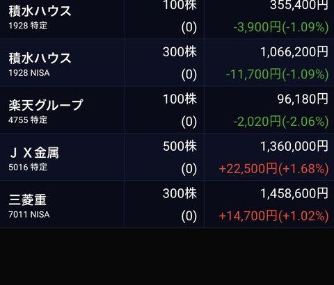 【ド速報超絶悲報】ワイの株、ガチンコで終わり散らかす