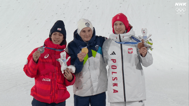 スキージャンプ男子ラージヒル､二階堂蓮が銀メダル 小林陵侑は6位 ラスト種目のスーパーチームでリベンジ誓う