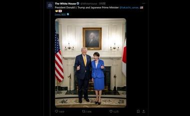 日米首脳会談 高市首相｢世界に平和と繁栄もたらせるのはドナルドだけ｣ トランプ｢日本はNATOと違う｡責任果たそうとしている｣