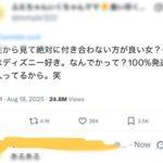 【悲報】女さん「ディズニー好きの女は発達入ってる」←万バズ