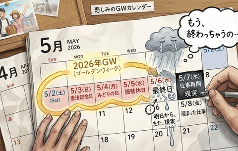 【絶望】GW連休は今日で終わりです。君たち連休に何かしましたか？