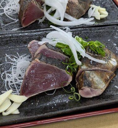 【画像】本物のカツオのたたき食べに来た