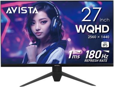 ドウシシャの27インチWQHDゲーミングモニタ｢AVISTA DGQ270SCB｣が1万3482円 FastIPSパネルで180Hz対応