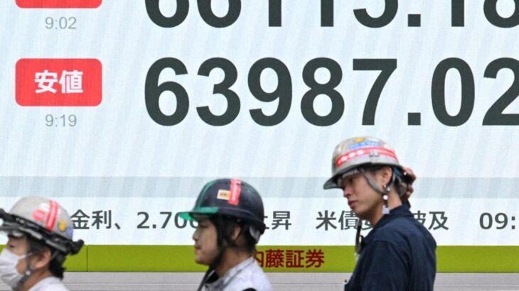 【株価】日経平均続落 一時3100円超安 史上4番目の下げ幅